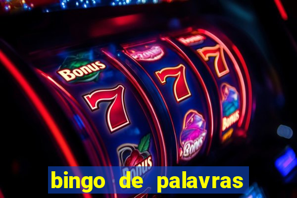 bingo de palavras 3 ano